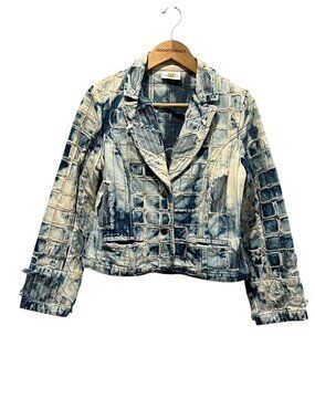Sandy Starkman Vintage Distressed Denim Jacket, M